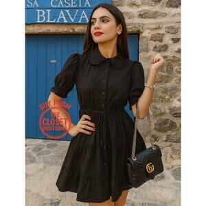 ZARA BLOGGER FAVE!!! Short Puff Sleeve Black Mini Dress NWT 🖤